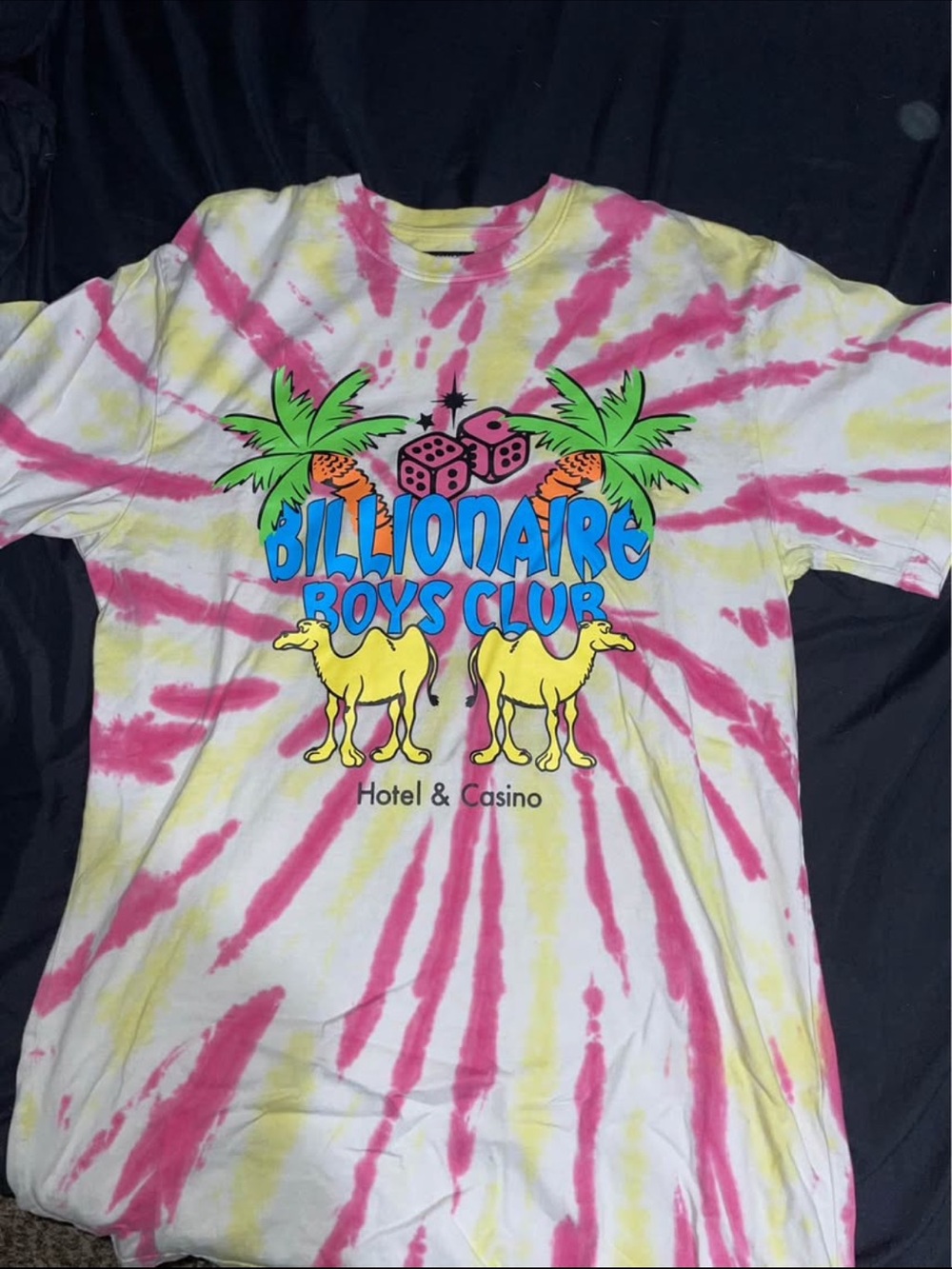 Billionaire Boys Club Pink & Yellow Tie-Dye Casino Graphic Tee